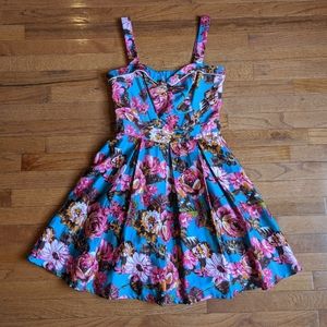 Beach Bash by Art & Tatyana Floral Pinup Dress, S